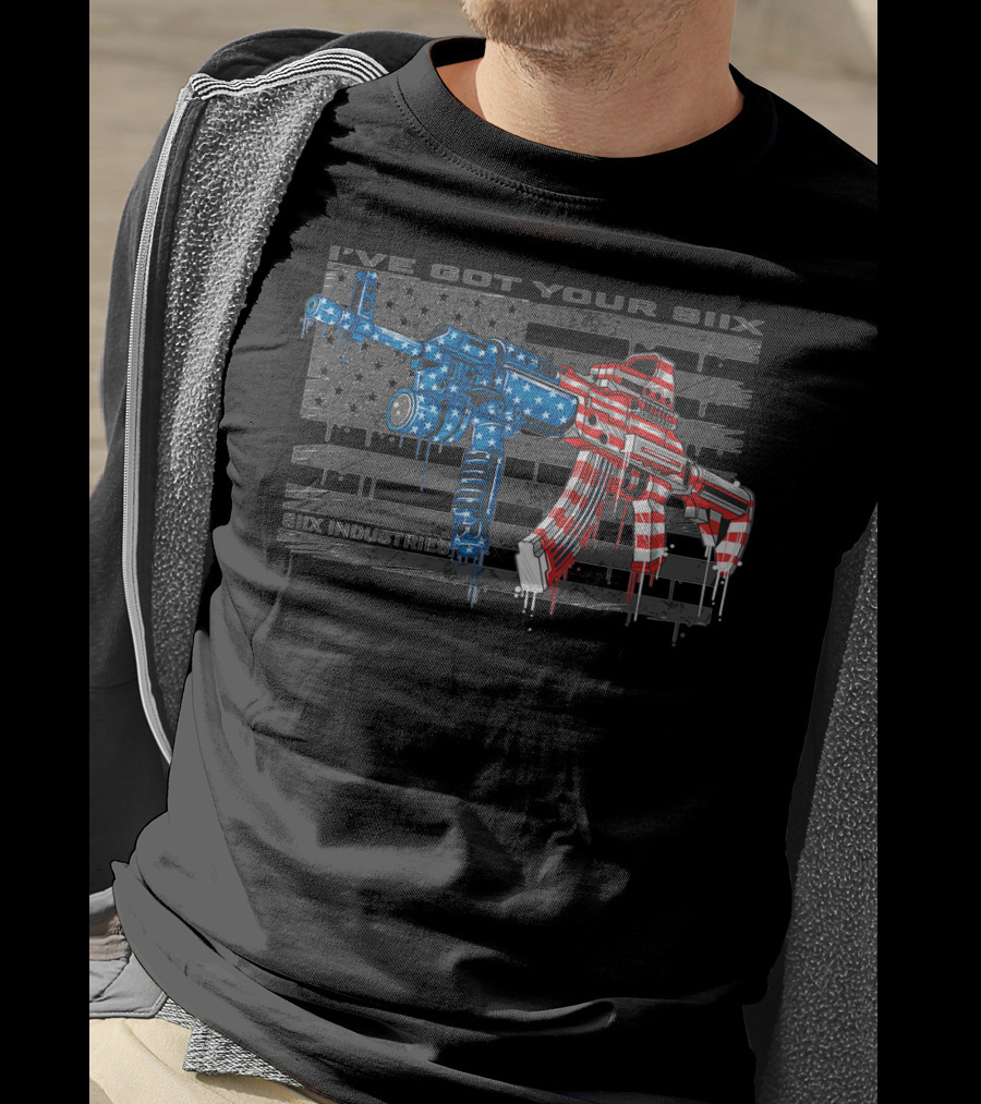 I've Got Your Six Industries American Flag Rifle T-Shirt