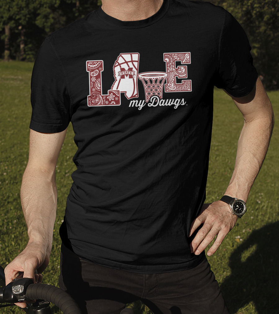 Mississippi State Love My Dawgs Basketball T-Shirt