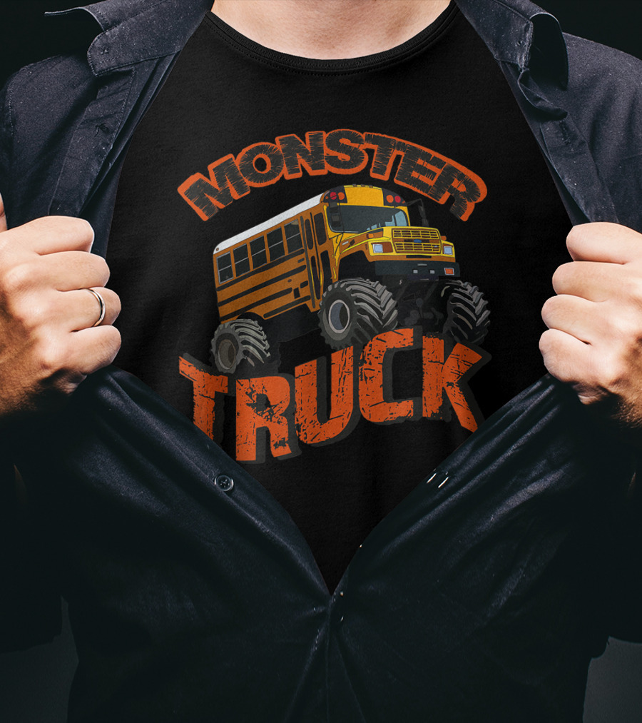 Monster Truck School Bus Motorsport Adventure T-Shirt