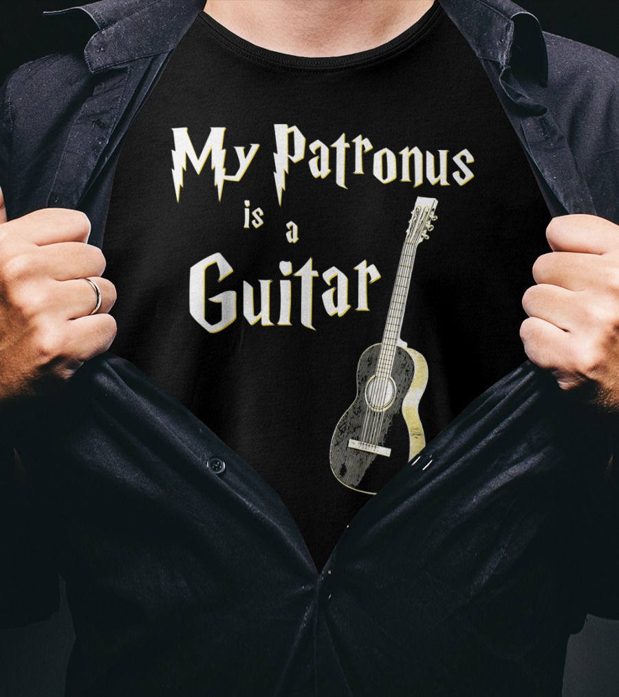 My Patronus Is A Guitar Harry Fan T-Shirt