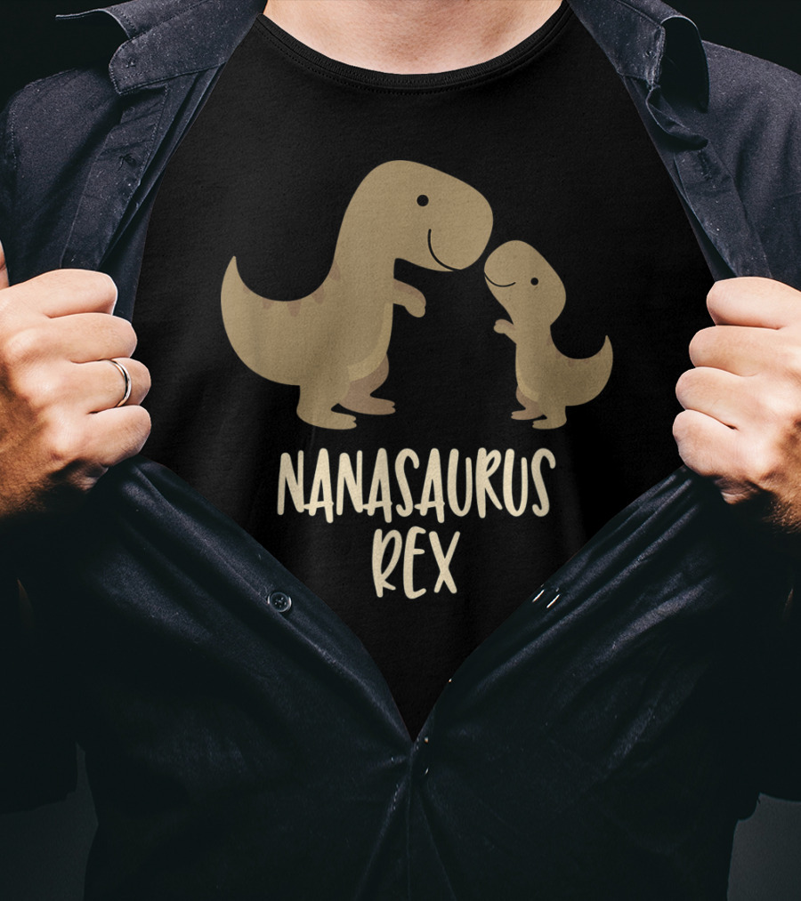 Nanasaurus Rex Cute Nana Saurus Rex Family Dinosaur T-Shirt