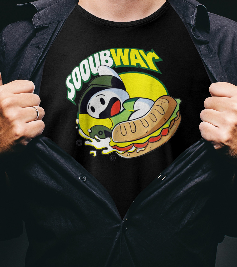 SOOUBWAY Funny Odd Ghost Sandwich Burst T-Shirt