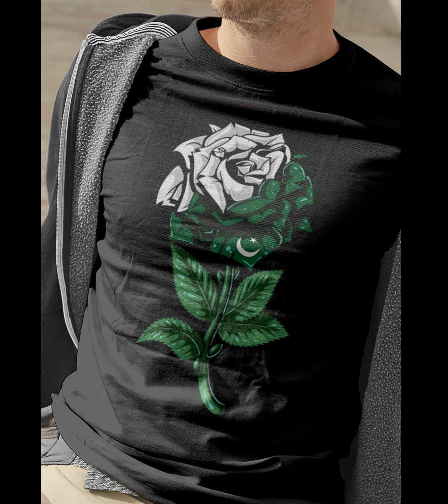 Pakistan Flag Rose T-Shirt