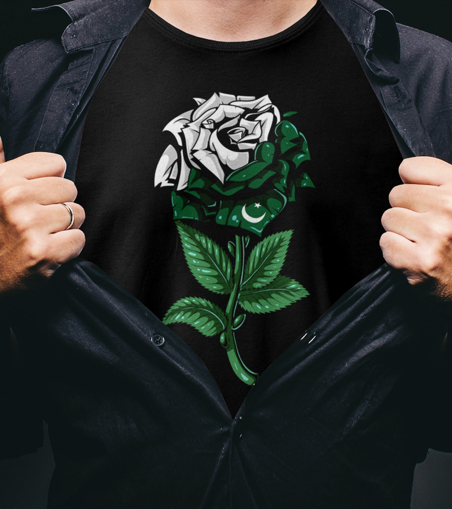 Pakistan Flag Rose T-Shirt