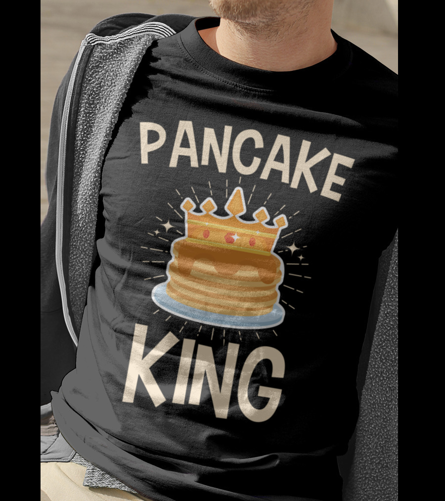 Pancake King Breakfast Stack Crown T-Shirt