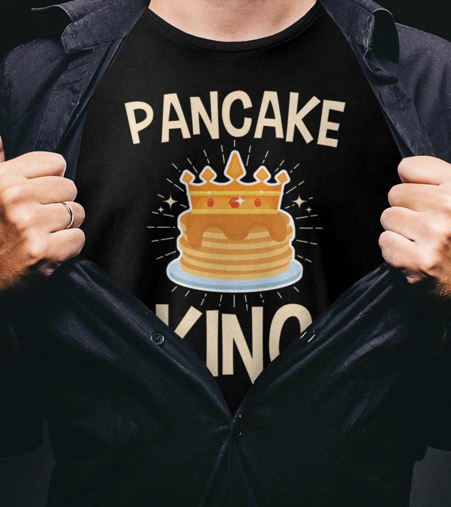 Pancake King Breakfast Stack Crown T-Shirt