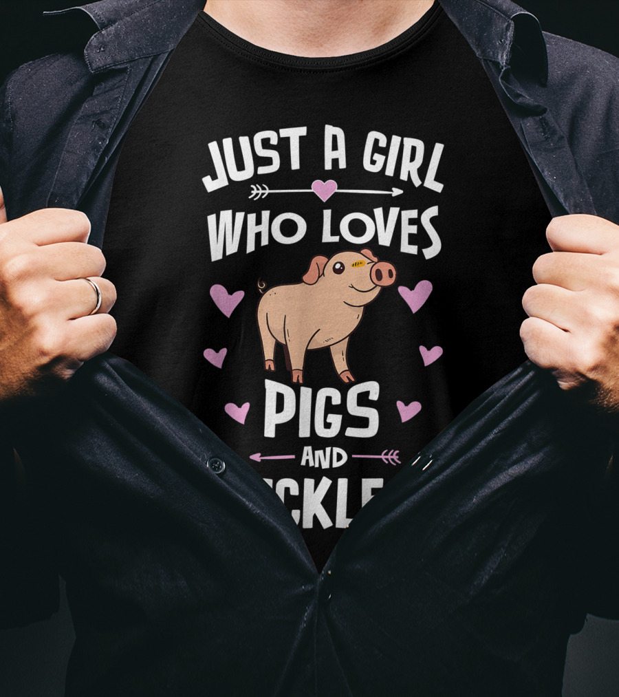 Just A Girl Who Loves Pigs And Pickles T-Shirt