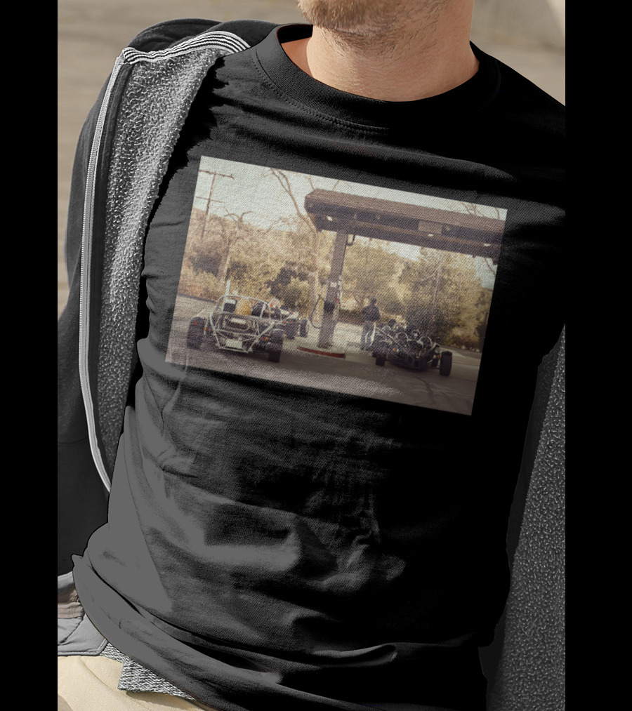 Race Car Pit Stop Fueling Moment At Outdoor Station T-Shirt