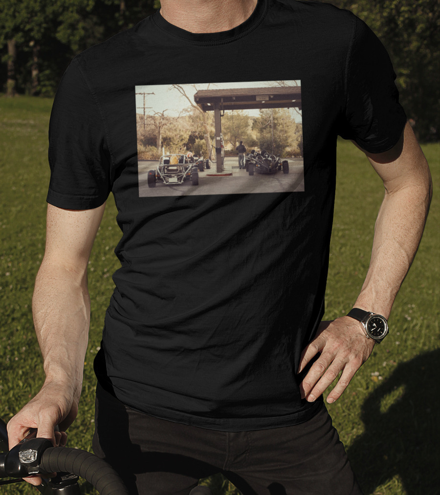 Race Car Pit Stop Fueling Moment At Outdoor Station T-Shirt