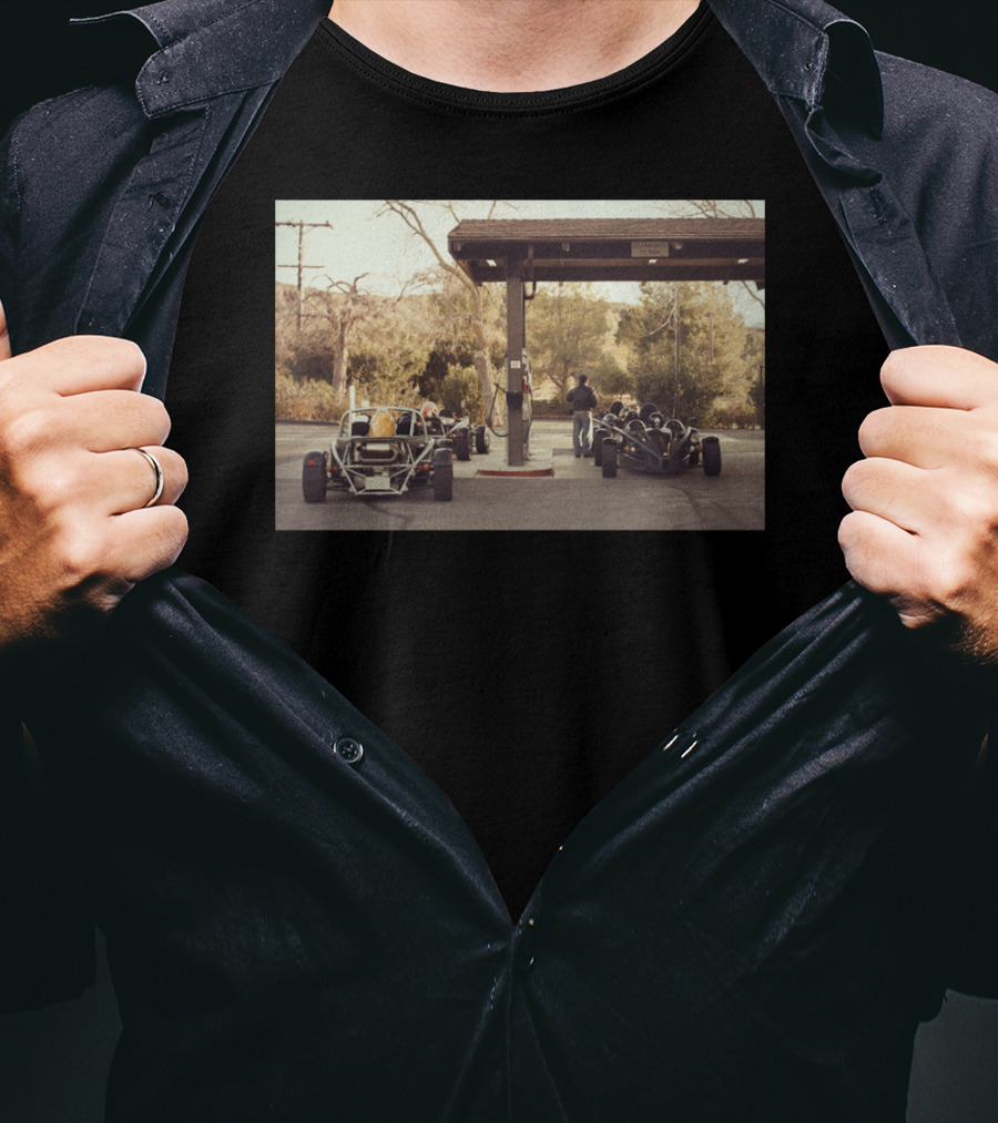 Race Car Pit Stop Fueling Moment At Outdoor Station T-Shirt