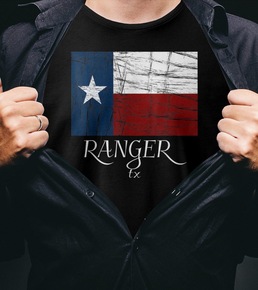 Ranger TX Texas Flag State City T-Shirt