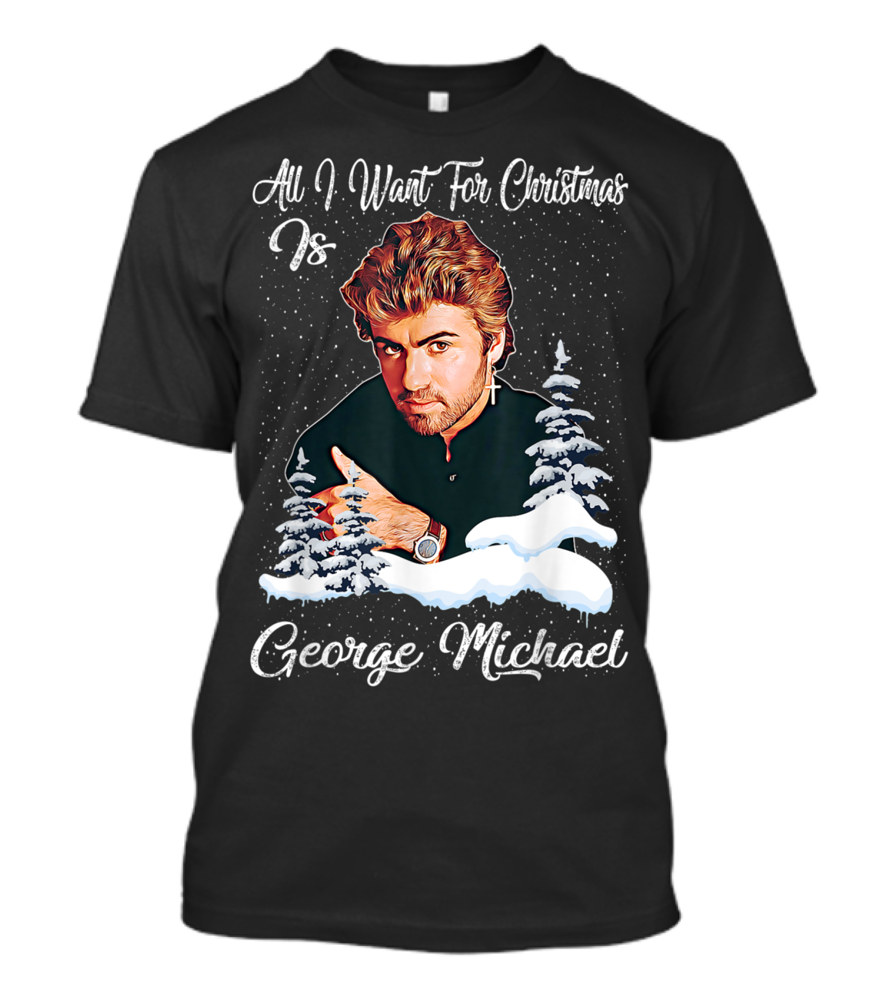 All I Want For Christmas Is George Michael Retro Love T-Shirt