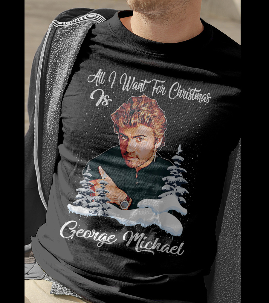 All I Want For Christmas Is George Michael Retro Love T-Shirt