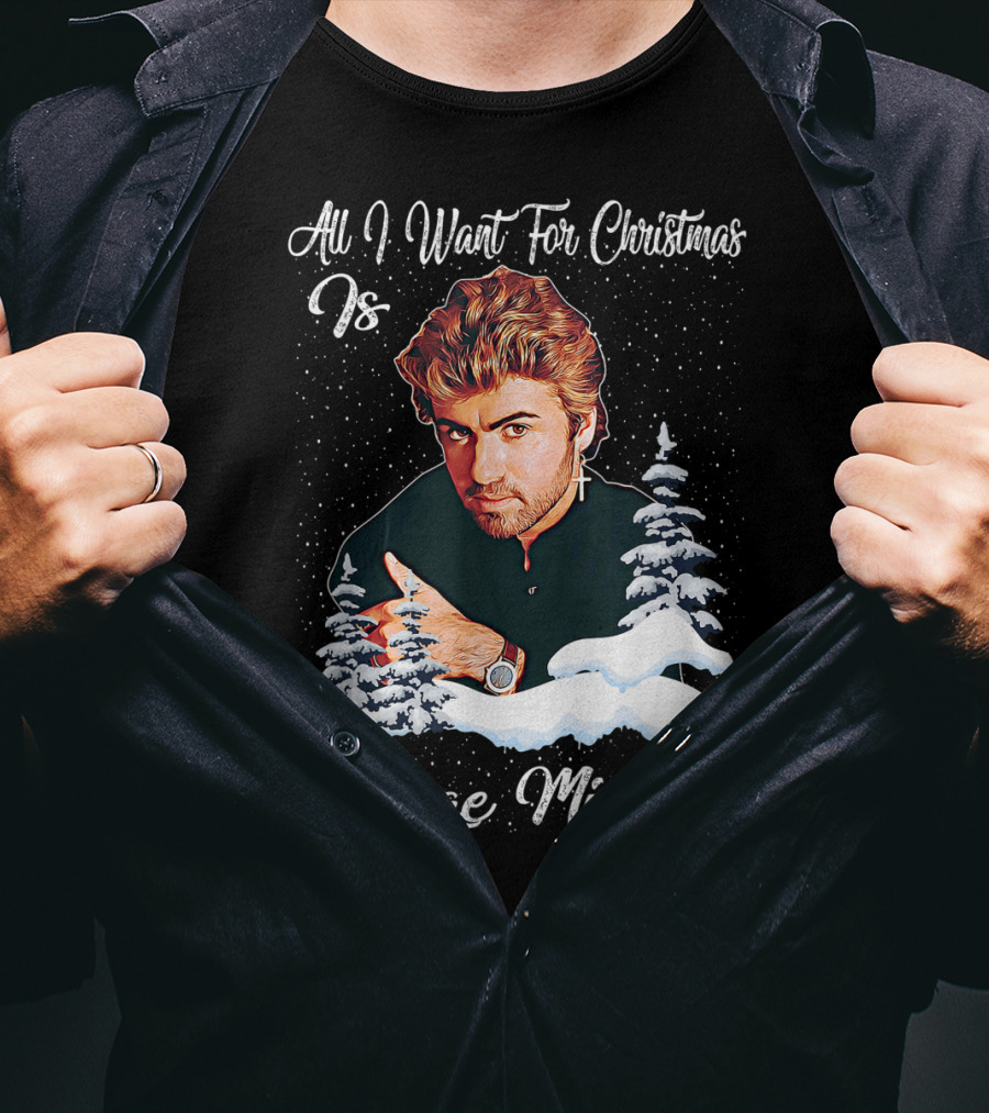 All I Want For Christmas Is George Michael Retro Love T-Shirt
