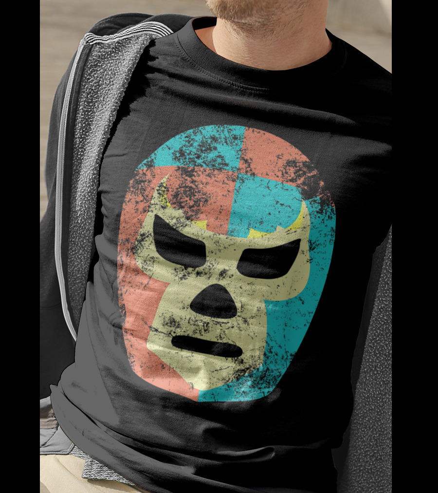 Retro Mexican Lucha Libre Wrestling Mask T-Shirt