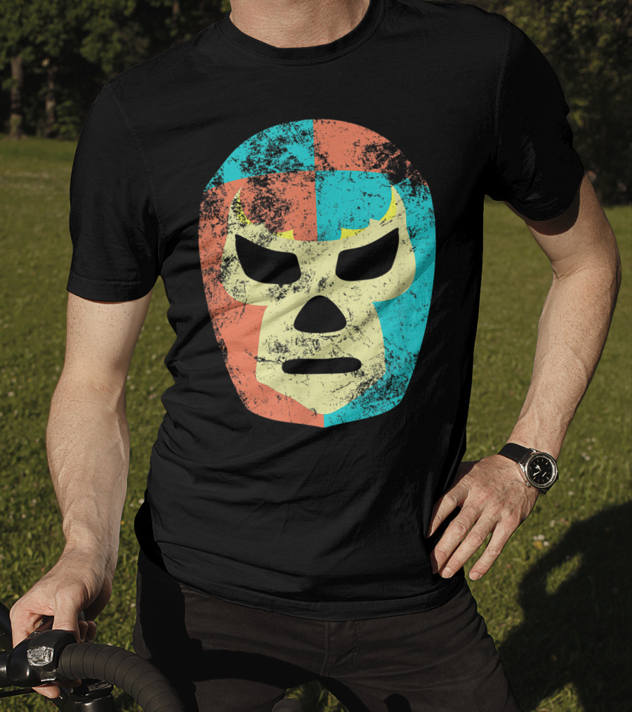 Retro Mexican Lucha Libre Wrestling Mask T-Shirt