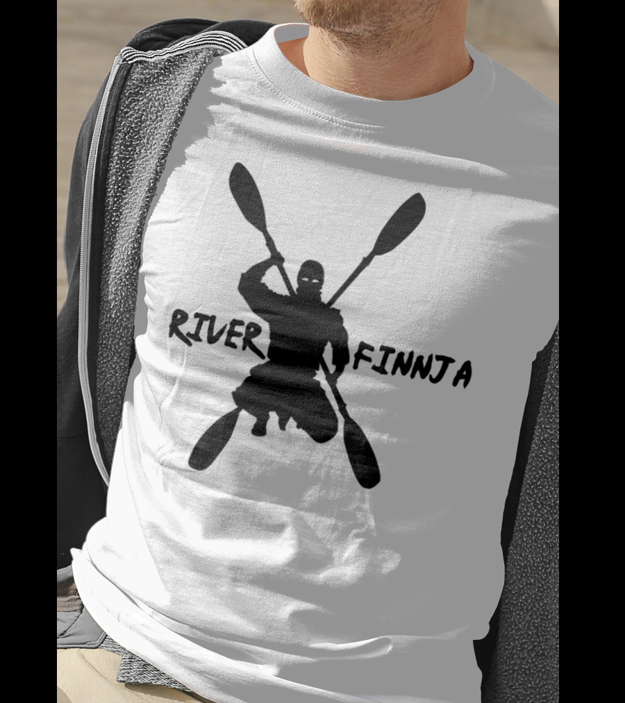 River Finnja Ninja Kayaking Rafting Paddle Adventure T-Shirt