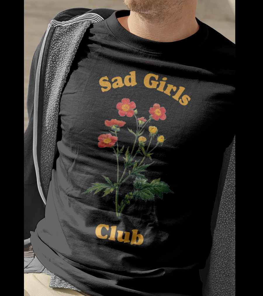 Sad Girls Club Wildflower Aesthetic T-Shirt