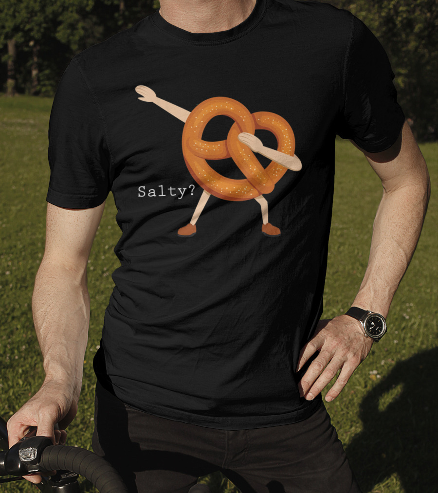 Salty Dabbing Pretzel Funny Foodie Baker T-Shirt