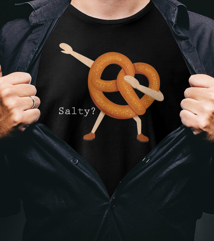 Salty Dabbing Pretzel Funny Foodie Baker T-Shirt