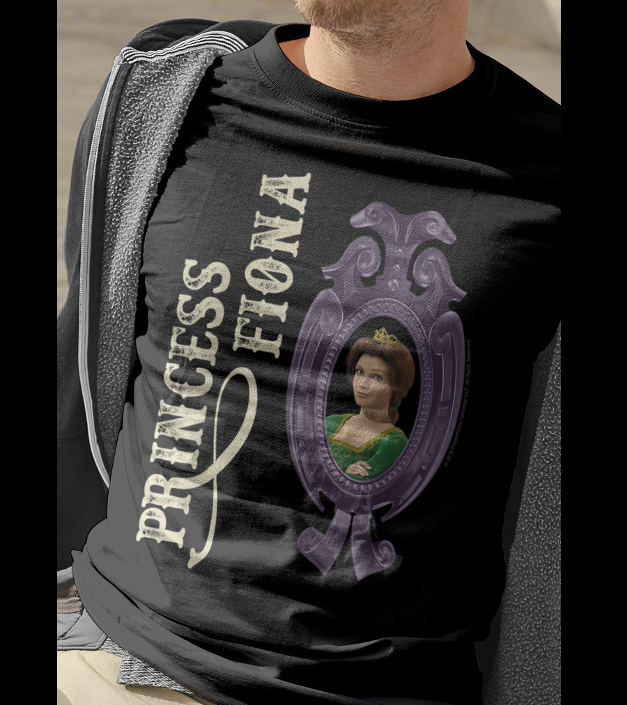 Shrek Princess Fiona In Purple Mirror Reflection T-Shirt