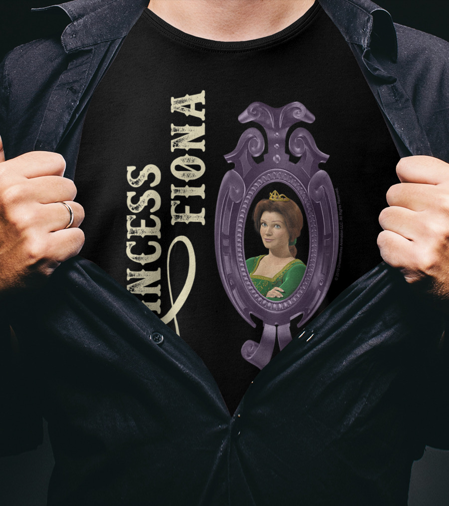 Shrek Princess Fiona In Purple Mirror Reflection T-Shirt