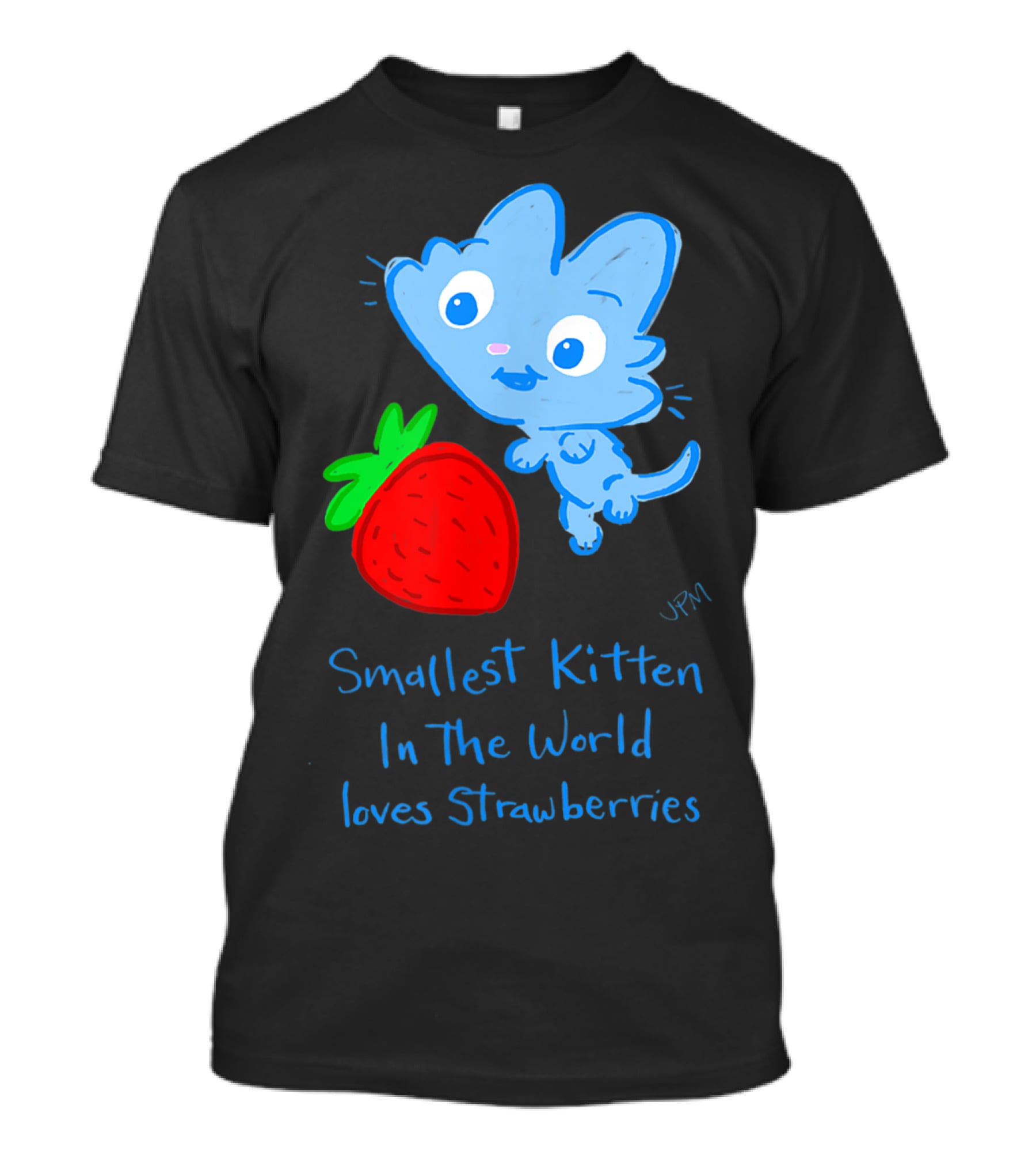 Smallest Kitten In The World Loves Strawberries T-Shirt