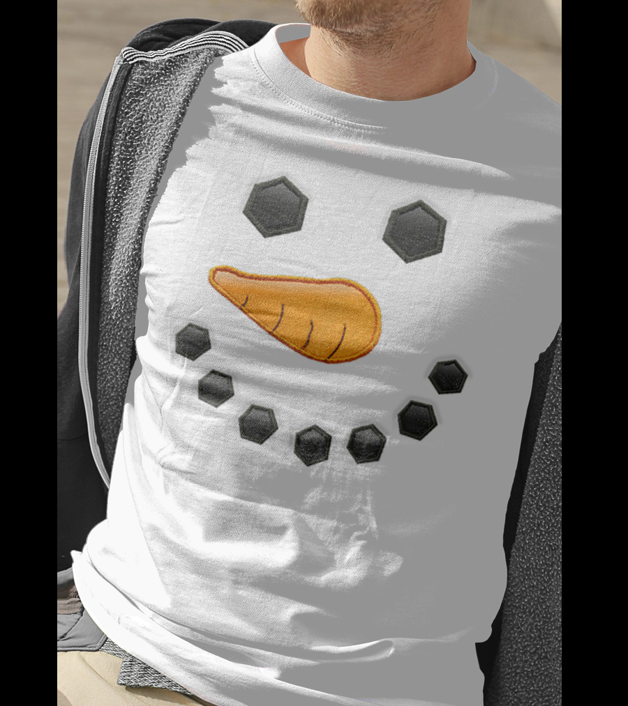 Snowman Face Kid's Christmas Frosty's Little Carrot Nose Smile T-Shirt