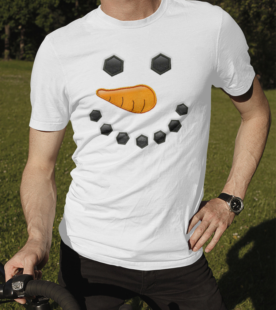 Snowman Face Kid's Christmas Frosty's Little Carrot Nose Smile T-Shirt