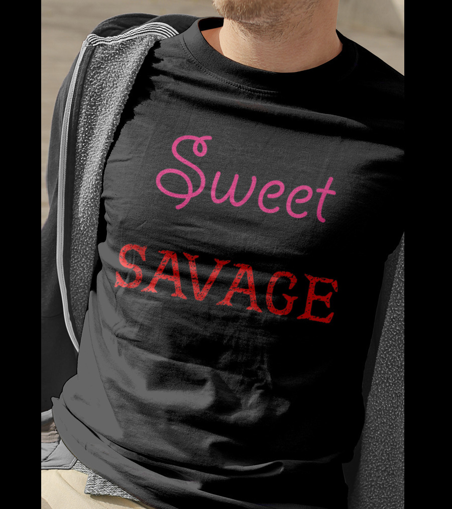 Sorta Sweet Sorta Savage Womens Girls Cute T-Shirt