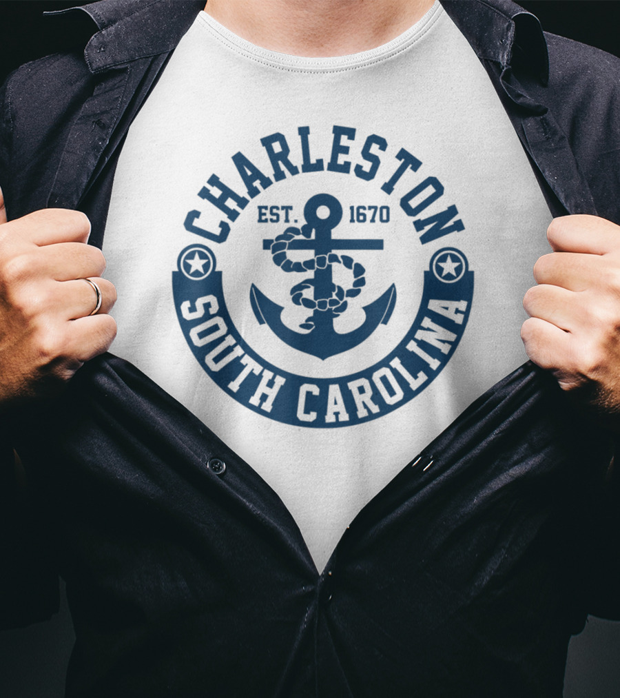 Charleston South Carolina Est. 1670 Anchor T-Shirt