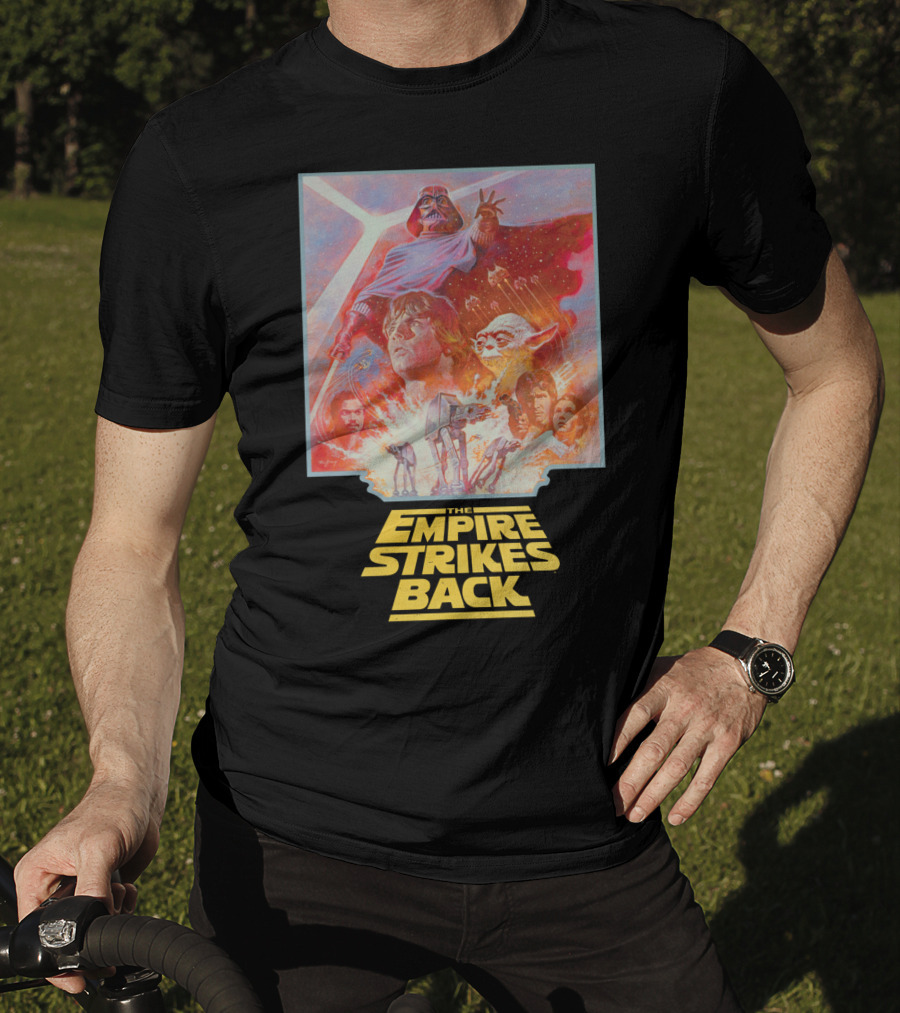 Star Wars The Empire Strikes Back Darth Vader Luke Skywalker Yoda AT-AT Walkers T-Shirt