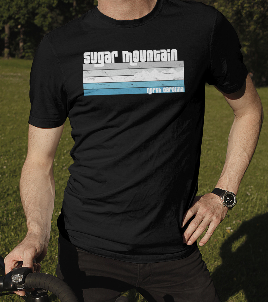 Sugar Mountain North Carolina Skiing Vintage Scenic T-Shirt