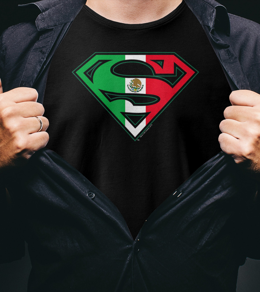Superman Mexican Flag Emblem T-Shirt