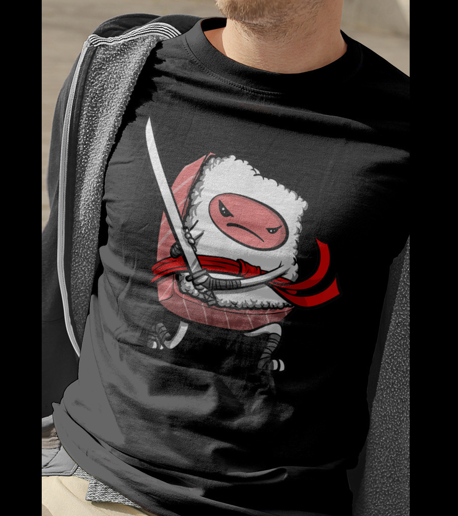 Kawaii Samurai Sushi Ninja Japanese Food T-Shirt