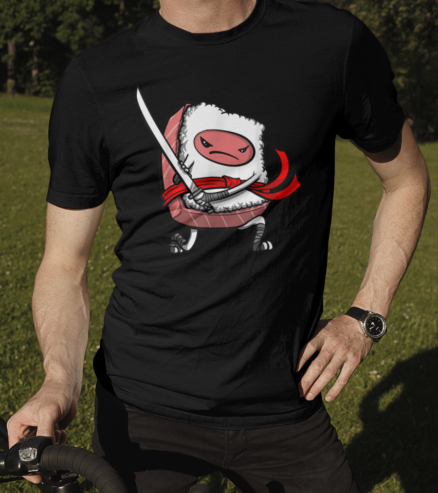 Kawaii Samurai Sushi Ninja Japanese Food T-Shirt