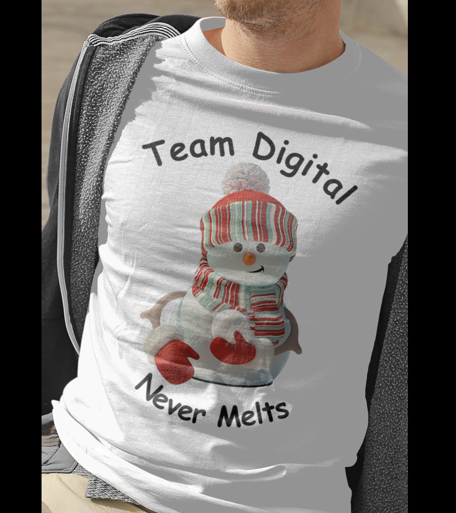 Team Digital Snowman Never Melts T-Shirt