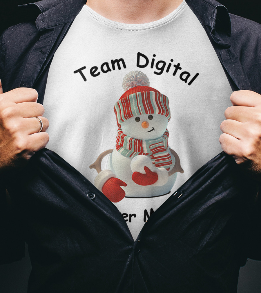 Team Digital Snowman Never Melts T-Shirt