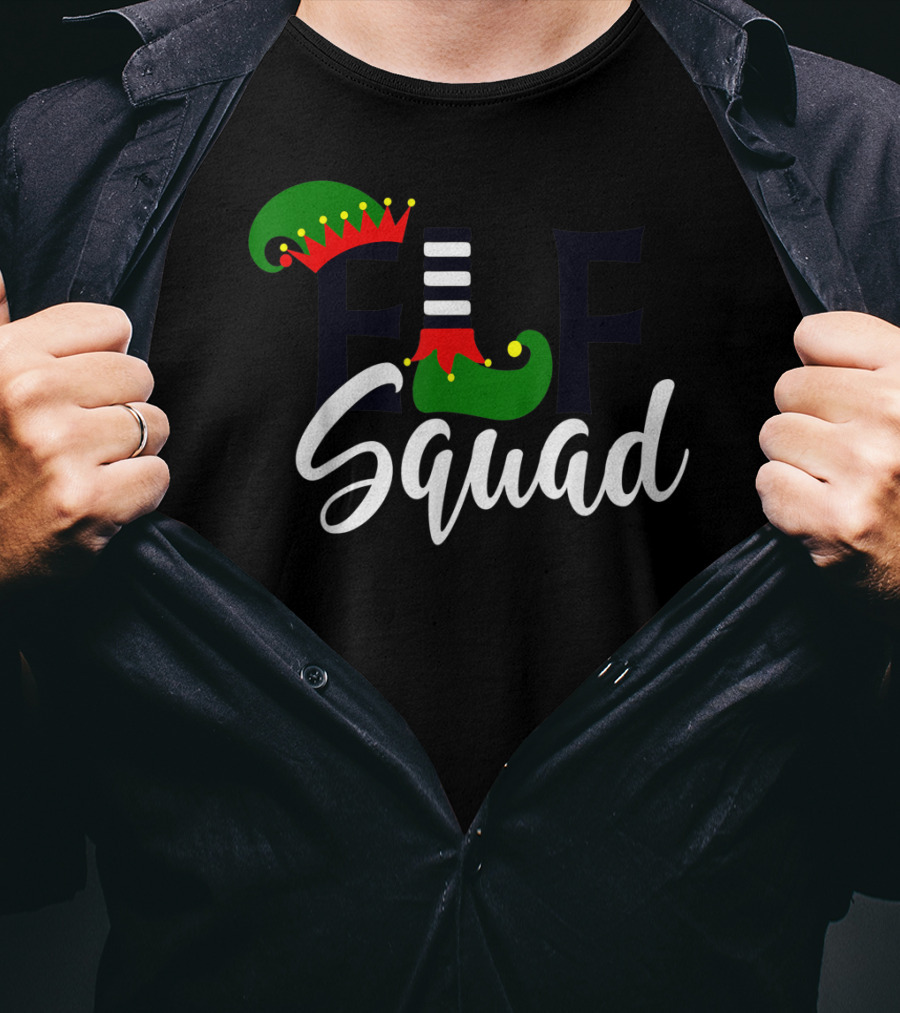 Teachers Elf Squad Christmas Holiday Team Fun T-Shirt