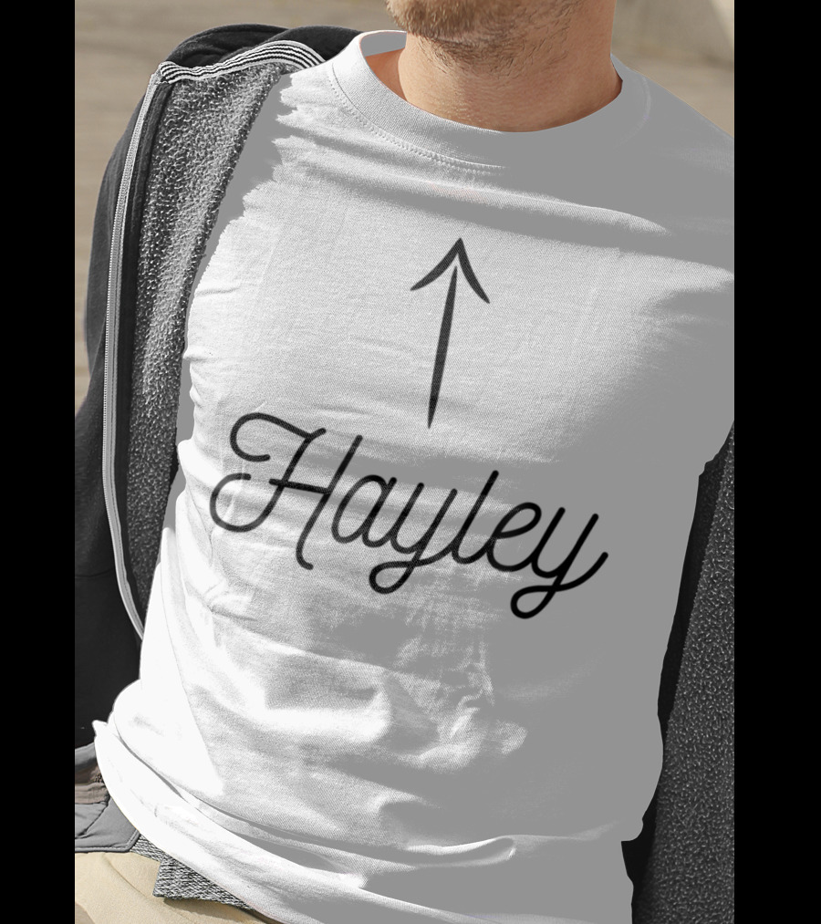 Hayley Arrow Up Text T-Shirt
