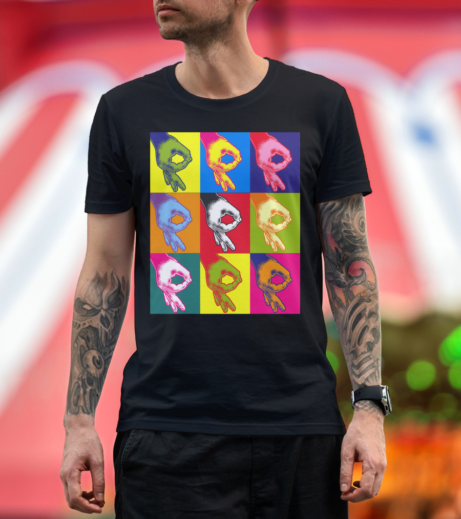 The Circle Game X9 Pop Art Style Hands Multicolor Block T-Shirt
