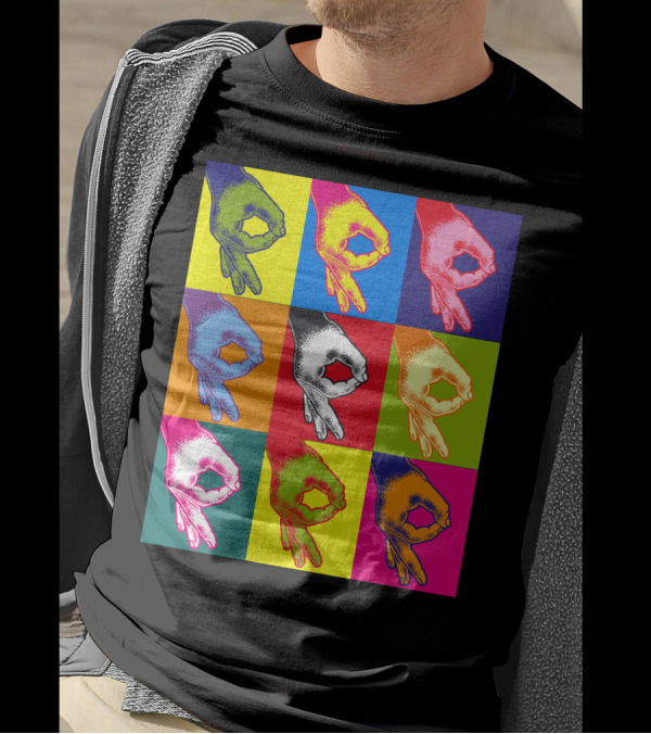 The Circle Game X9 Pop Art Style Hands Multicolor Block T-Shirt