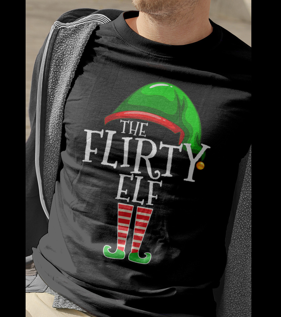 The Flirty Elf Matching Christmas Family Group T-Shirt