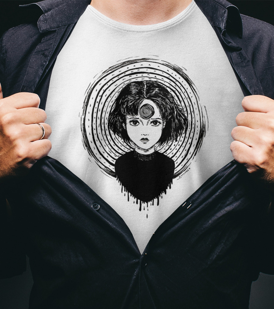 Uzumaki Junji Ito Horror Manga Spiral Hypnosis Anime T-Shirt