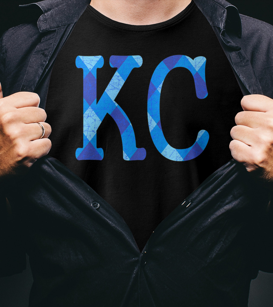 Vintage Royal Blue KC Kansas City Fan Gear T-Shirt