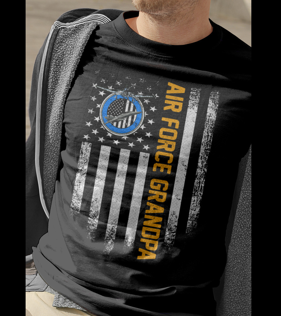 Vintage USA Air Force Grandpa Proud America T-Shirt
