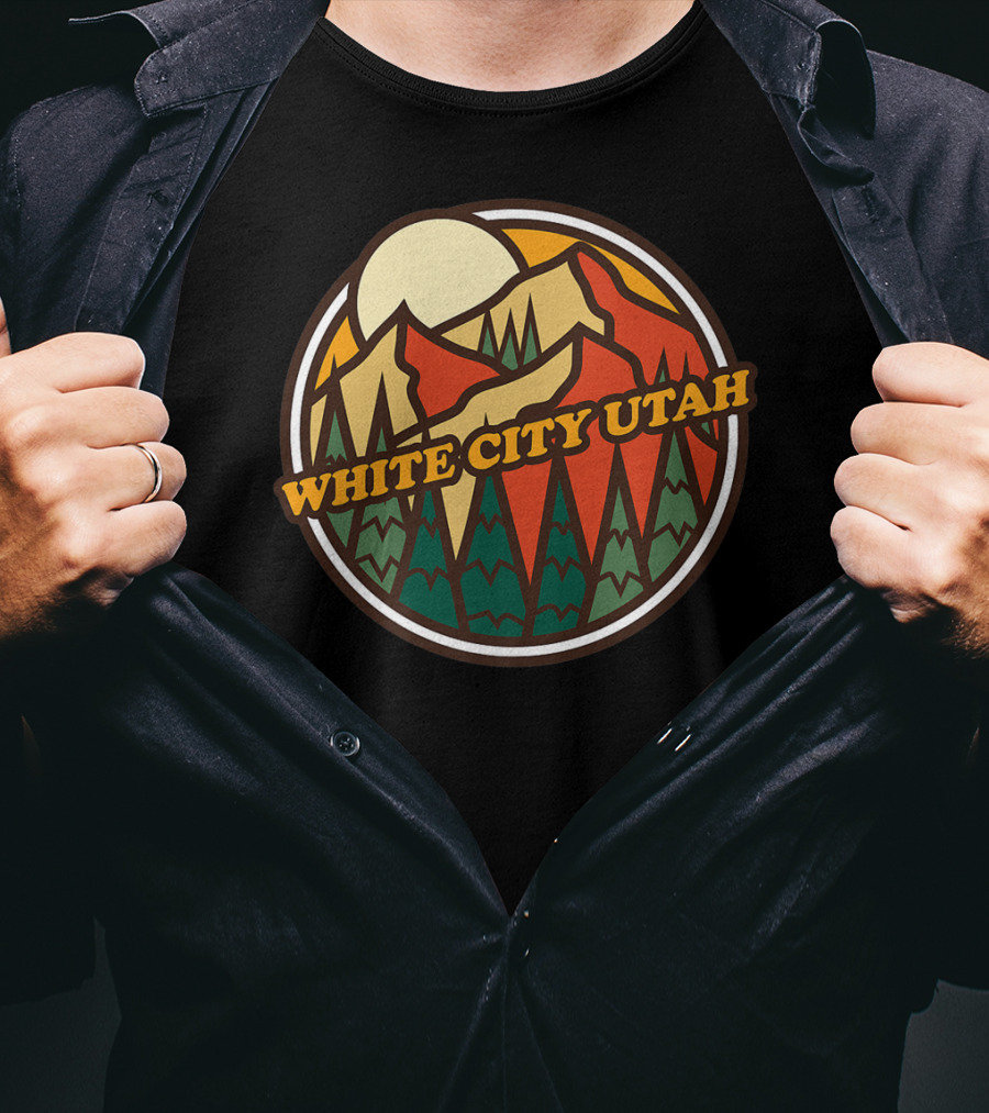 White City Utah Vintage Mountain Hiking T-Shirt