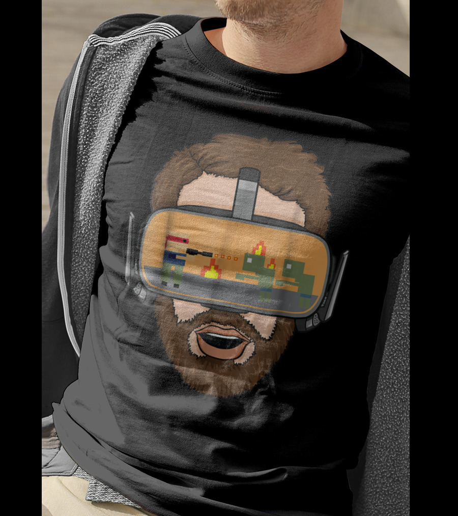 Virtual Reality Pixelated Adventure Inside Headset T-Shirt