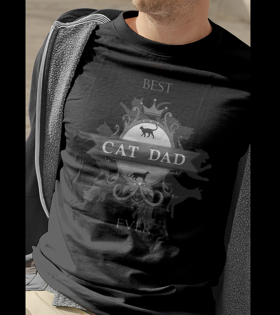 Best Cat Dad Ever Classic Cute Kitty Father T-Shirt