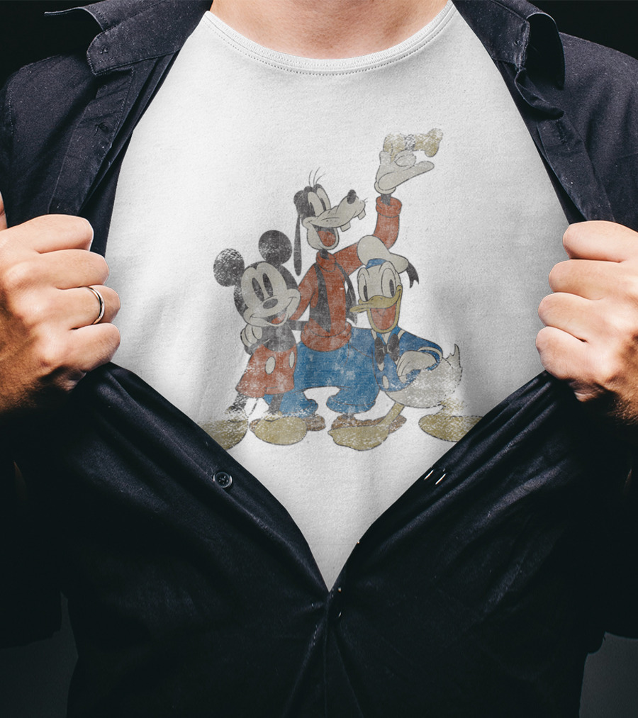 Disney Classic Friends Mickey Goofy Donald T-Shirt